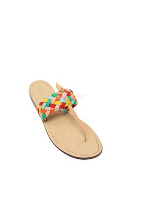 Sandali Capri modello con treccia infradito Da Costanzo | TRECCIONECAPRIMULTICOLOR